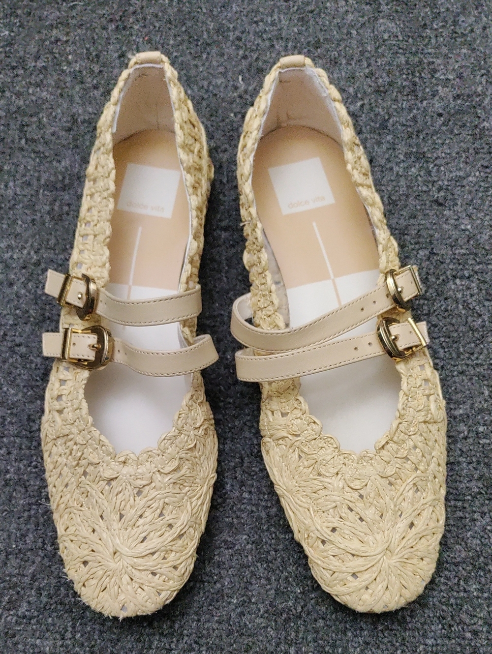 Dolce Vita Baylee Woven Flat Cream Flats